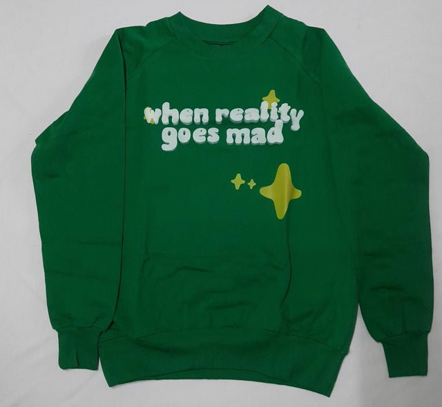 Escape From Reality M - Green Sweat Shirt (Minor Print Issue)