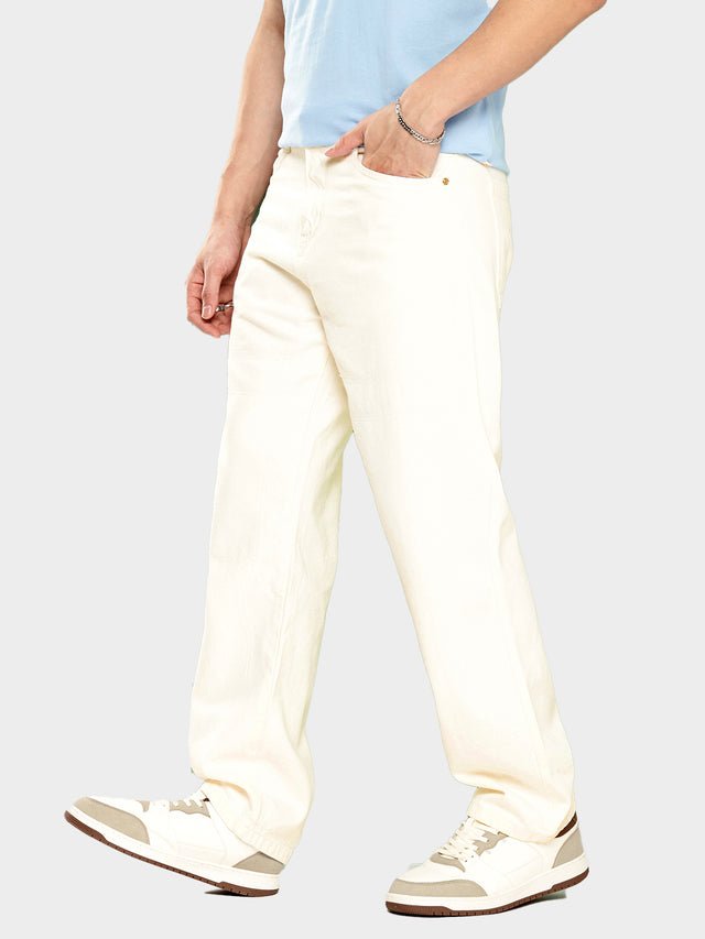 Denim: Off White (Baggy Fit)